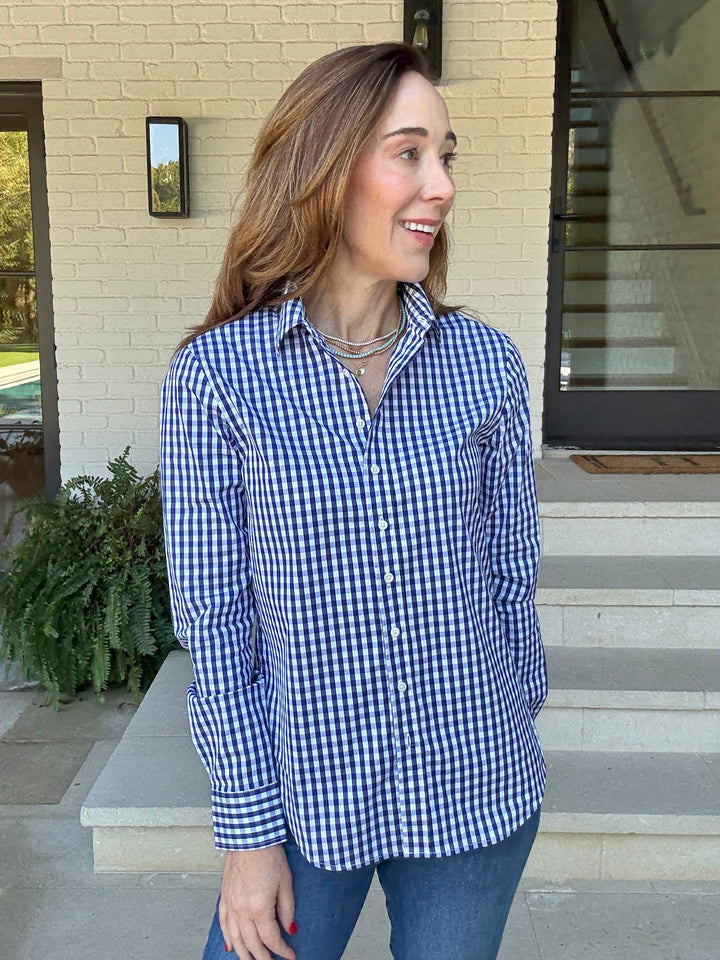 ICON SHIRT NAVY CHECK