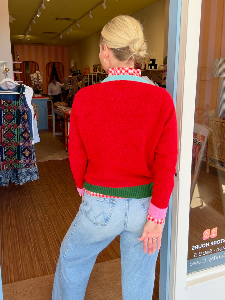 MOSS RED SWEATER
