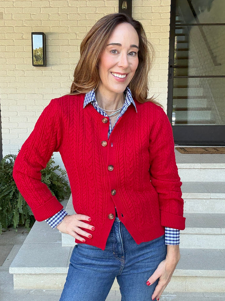 CLARAH RED CARDIGAN