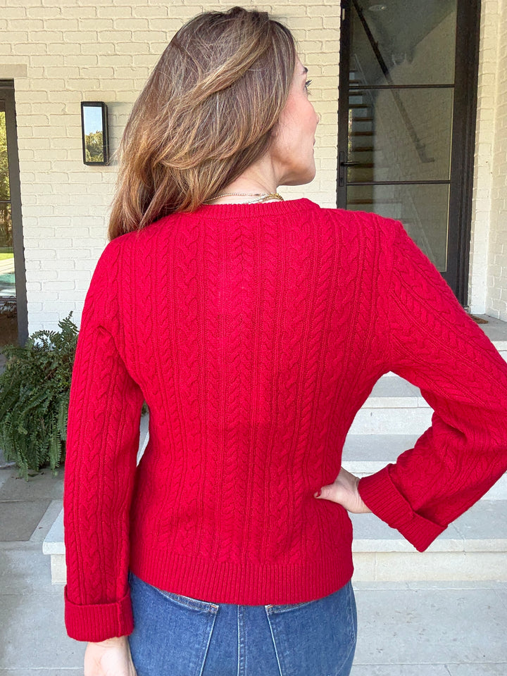 CLARAH RED CARDIGAN