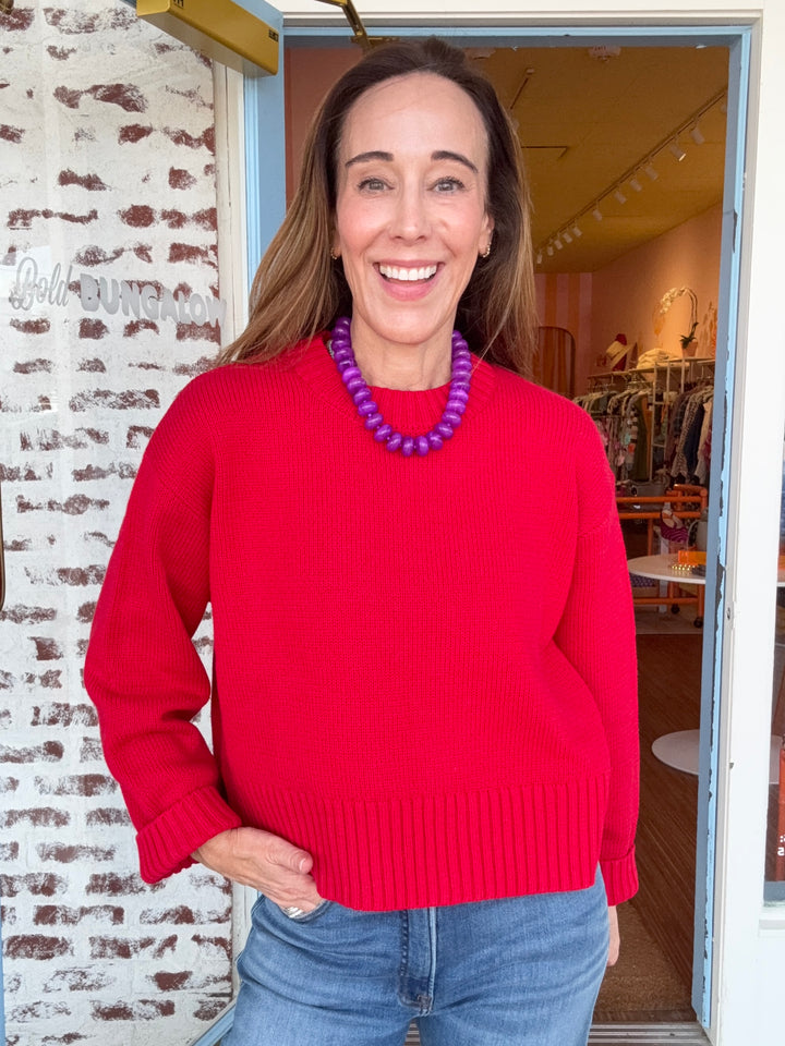 ASHER SWEATER RED