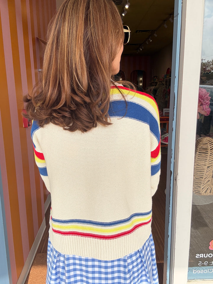 TENNIS IVORY CARDIGAN