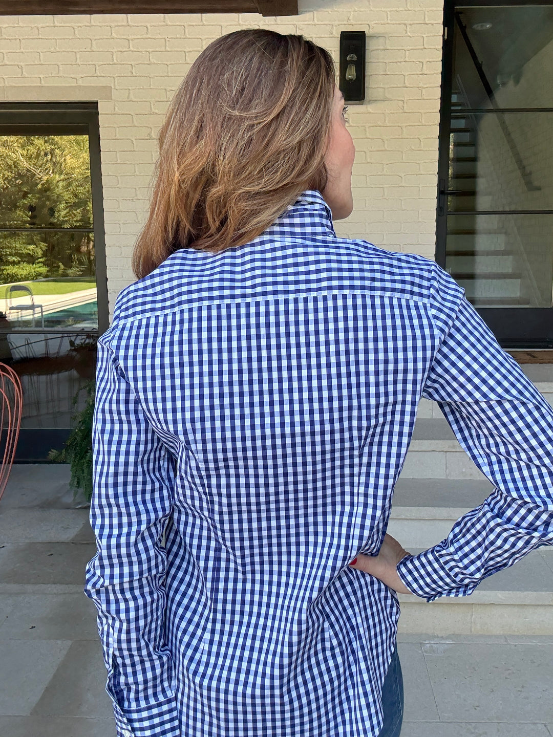 ICON SHIRT NAVY CHECK
