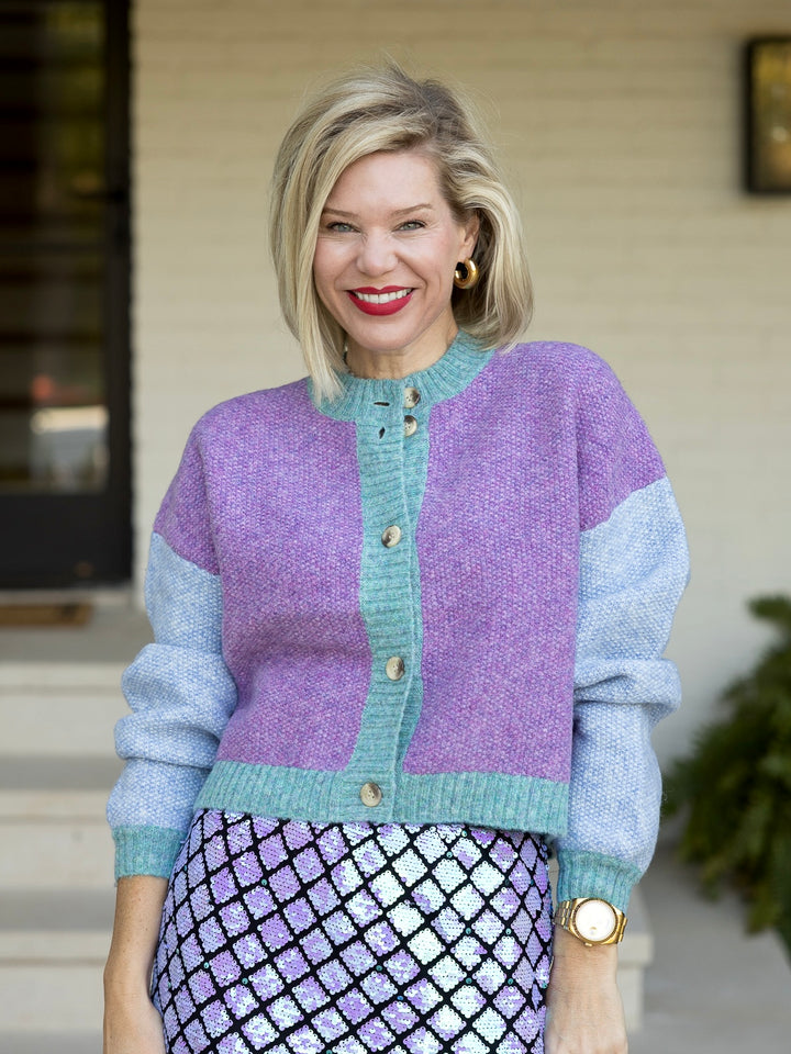 LEENA LAVENDER CARDIGAN