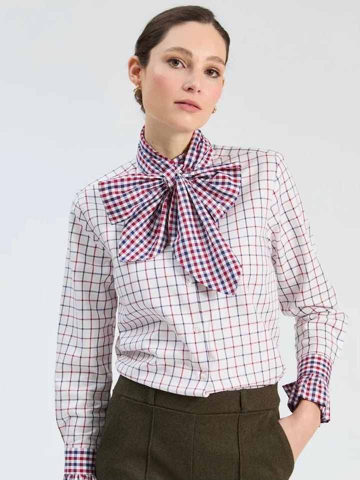 PRECIA PLAID BLOUSE
