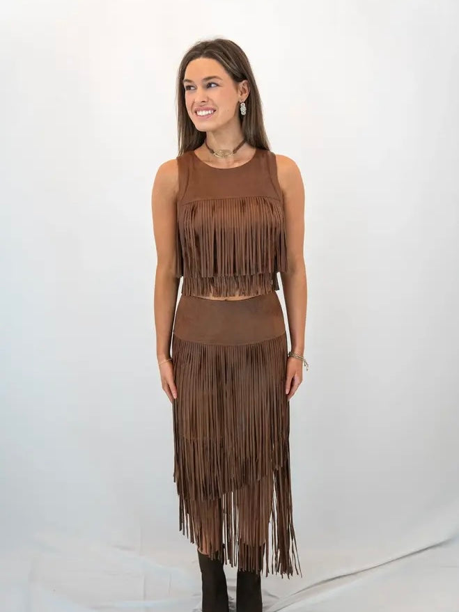 LEO FRINGE SKIRT