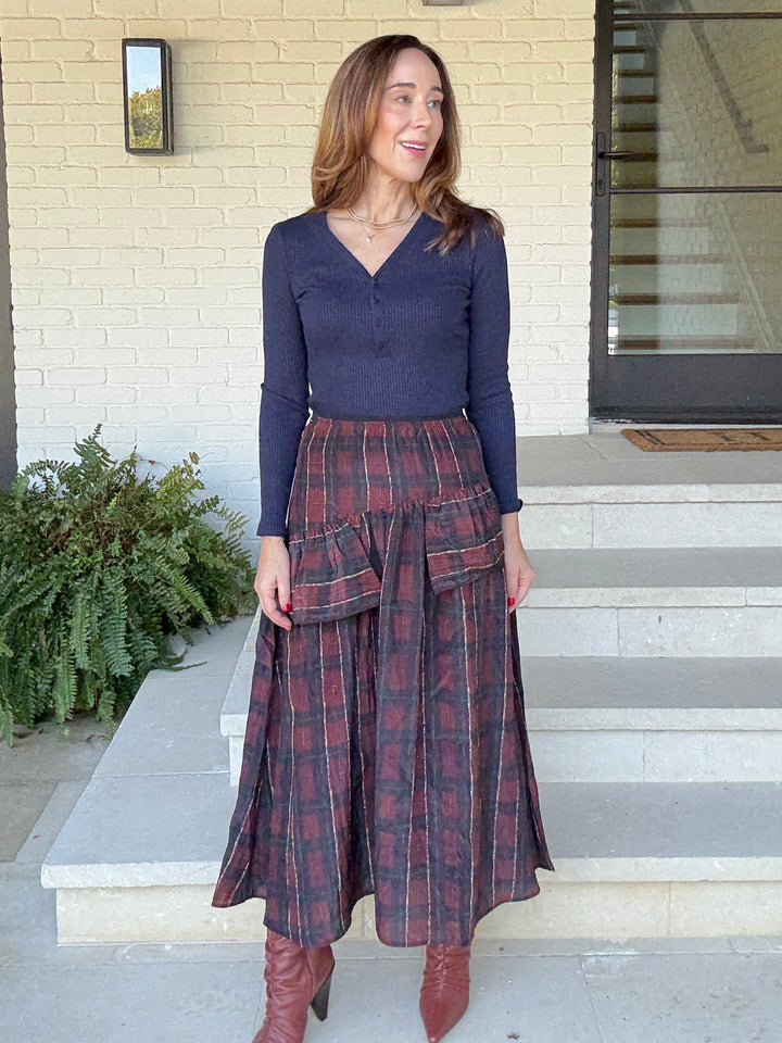 SABELA PLAID SKIRT