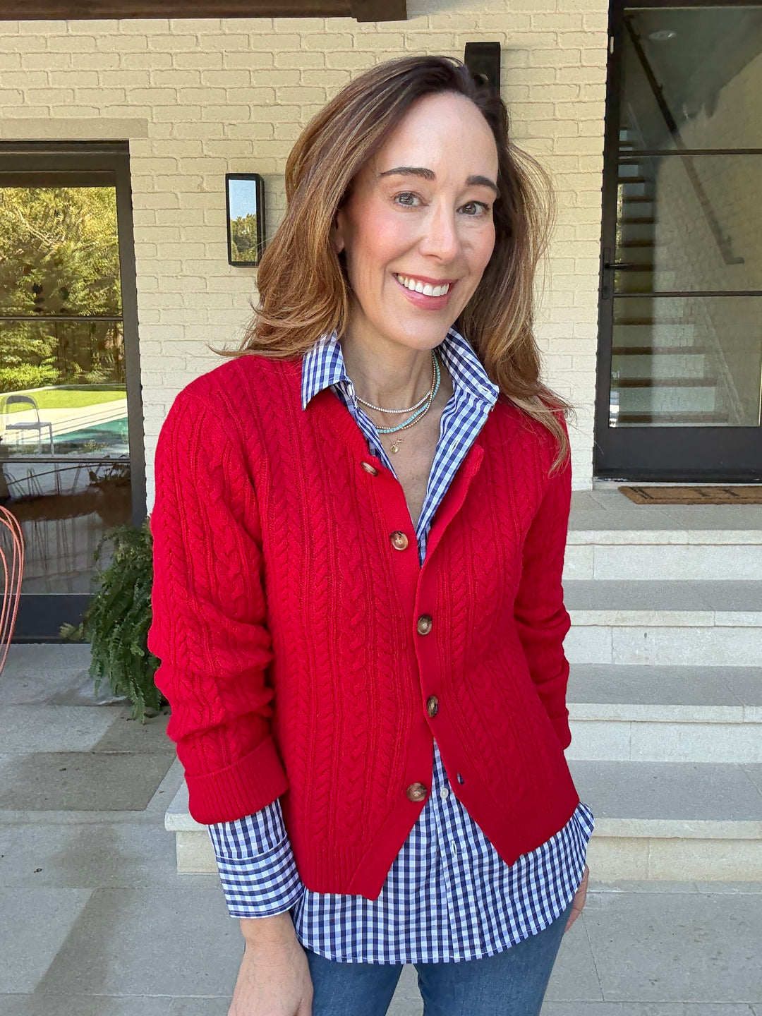 CLARAH RED CARDIGAN