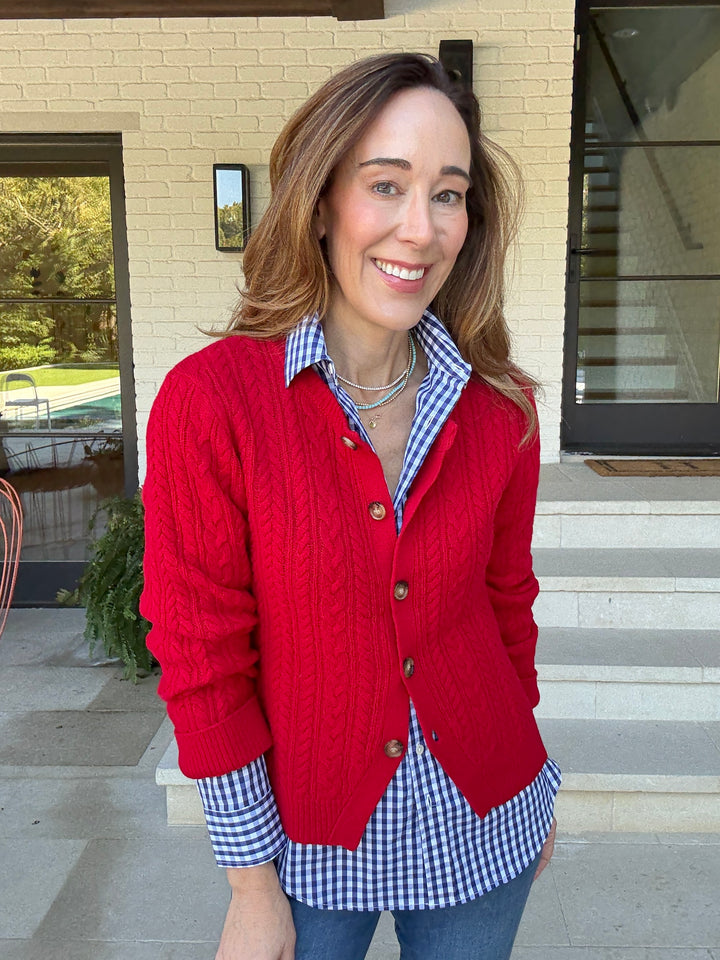 CLARAH RED CARDIGAN
