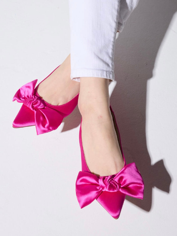 ELISE FUCHSIA SATIN SHOE
