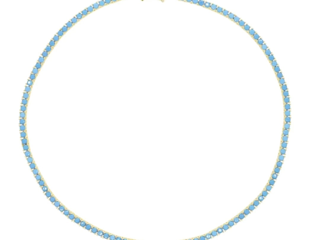 TURQUOISE TENNIS NECKLACE