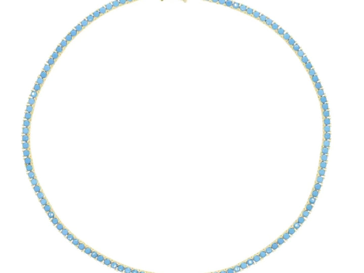 TURQUOISE TENNIS NECKLACE