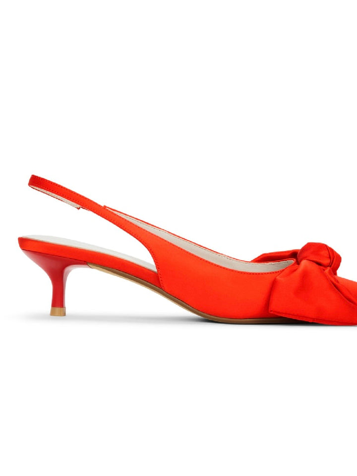 ELISE RED SATIN SHOE