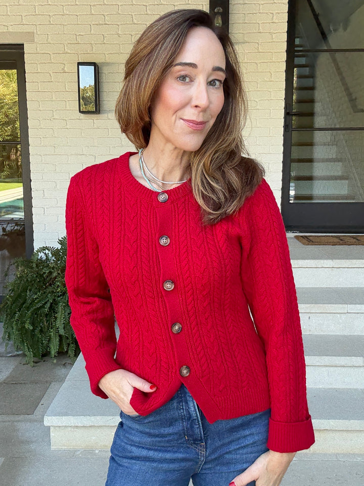 CLARAH RED CARDIGAN