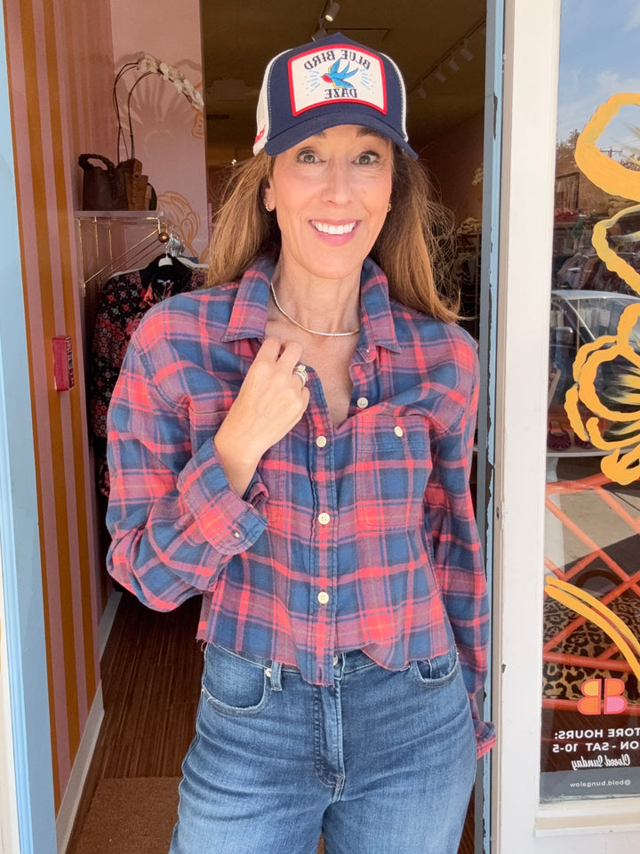 HARLOW PLAID TOP