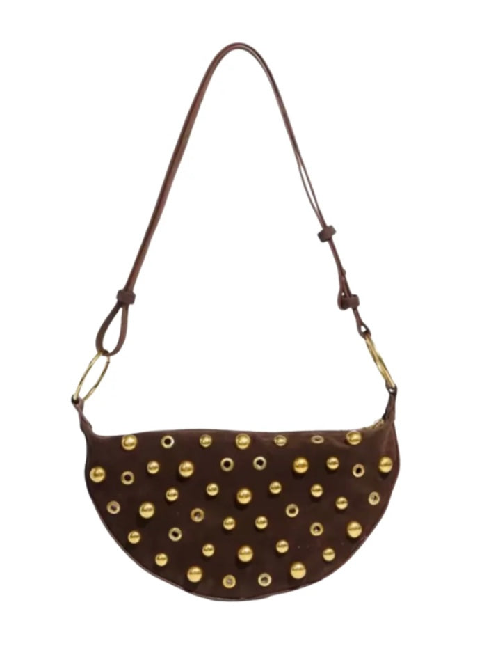 MAEVE STUDDED BROWN BAG