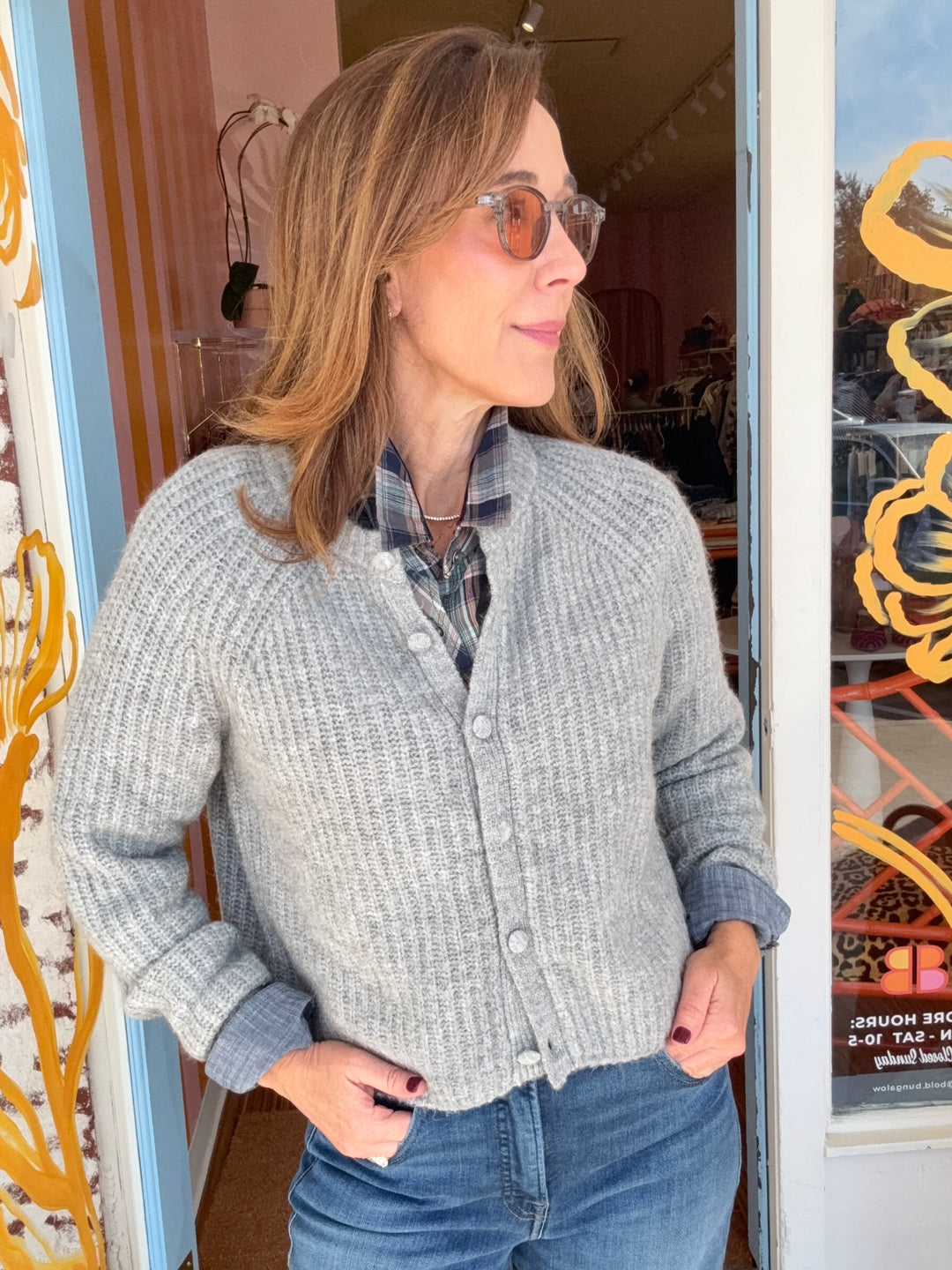 POPSIE GREY CARDIGAN