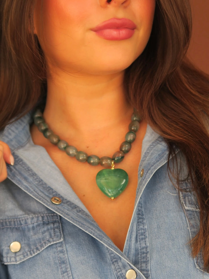 AMOUR NECKLACE GREEN