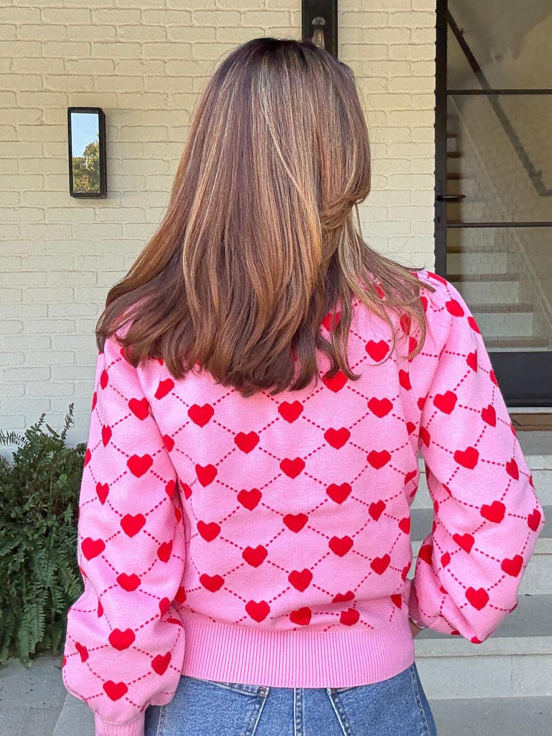 POPPY PINK HEART SWEATER