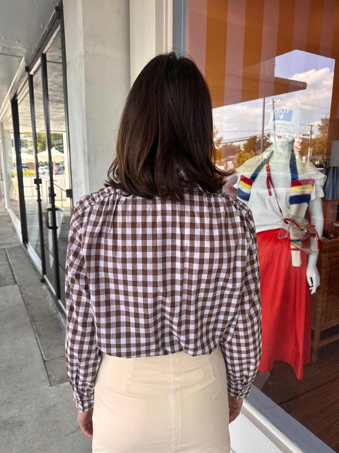 GILLIAN GINGHAM TOP