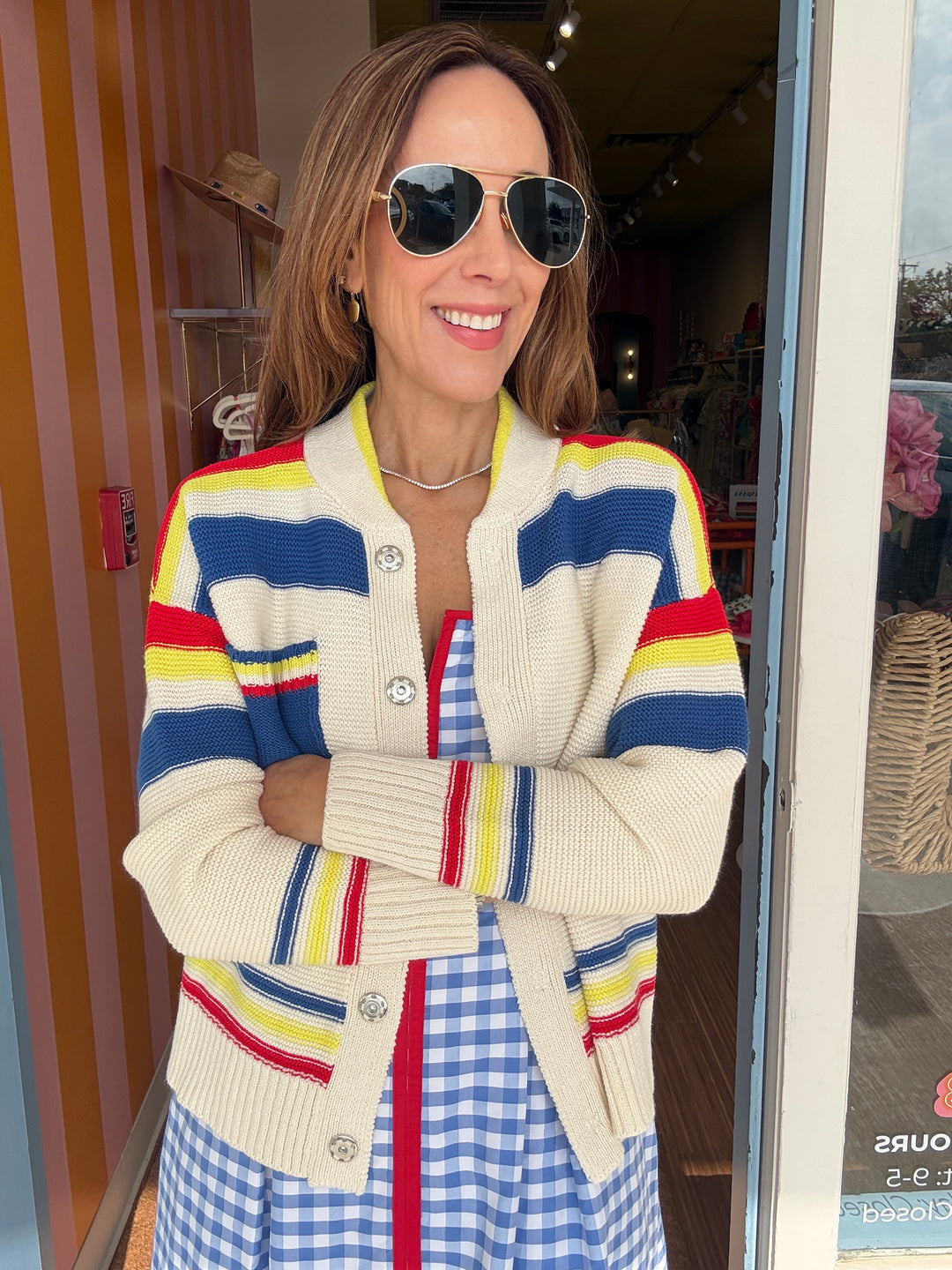 TENNIS IVORY CARDIGAN