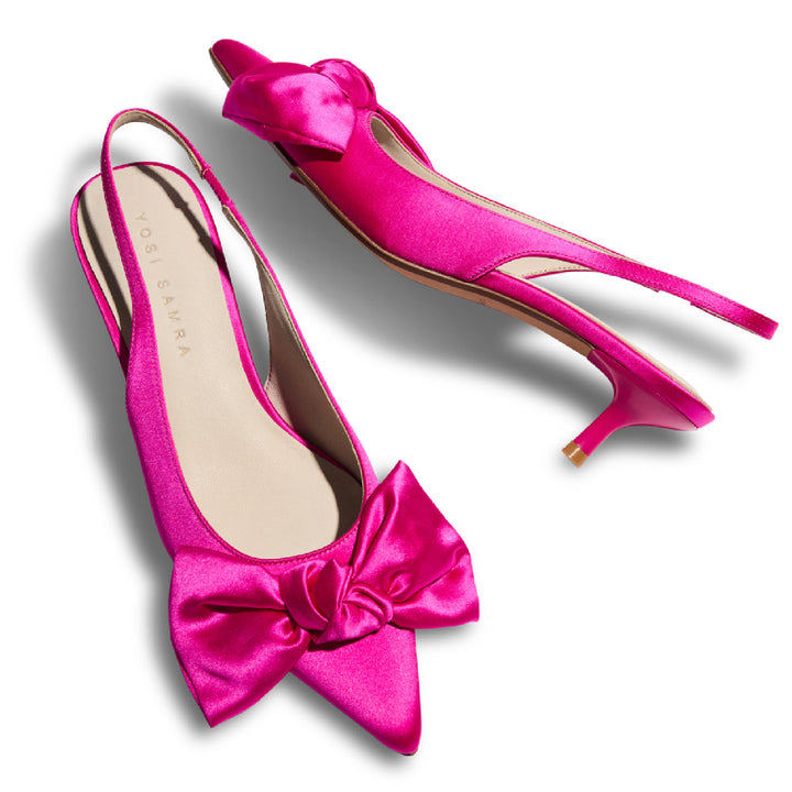 ELISE FUCHSIA SATIN SHOE