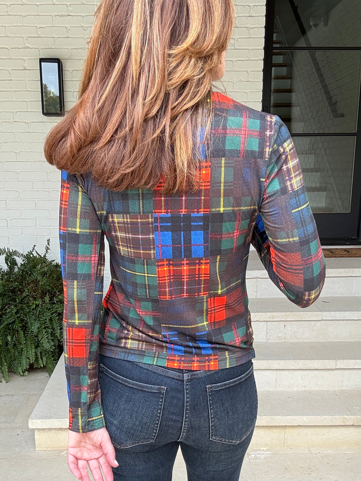 PETRA PLAID TNECK