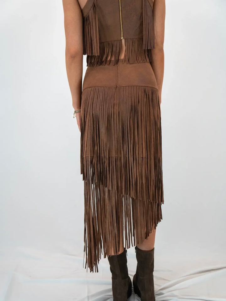 LEO FRINGE SKIRT