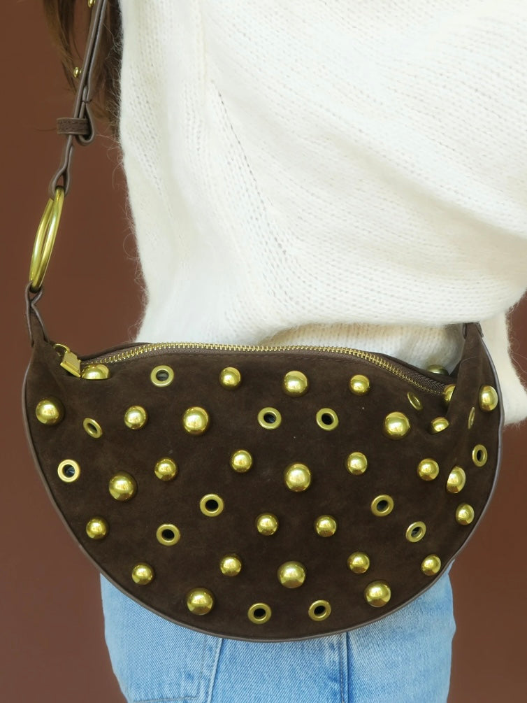 MAEVE STUDDED BROWN BAG