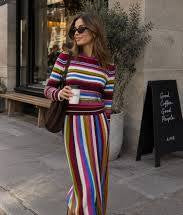 CYNDY STRIPE SKIRT