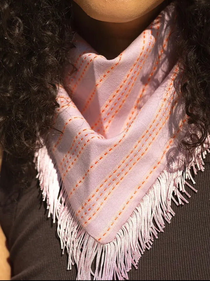 FRINGE LAVENDER BANDANA