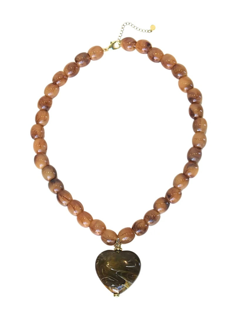 AMOUR NECKLACE COCOA