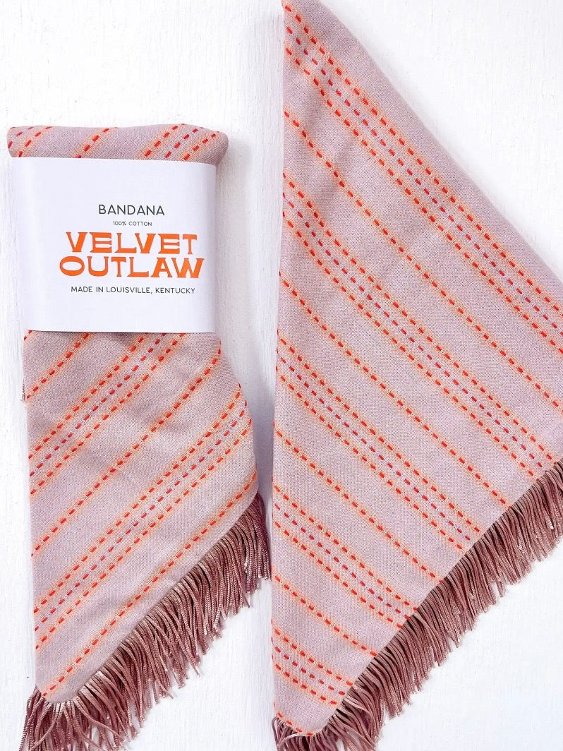FRINGE LAVENDER BANDANA