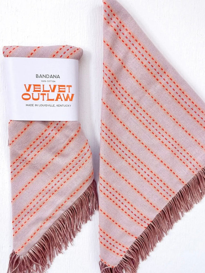 FRINGE LAVENDER BANDANA