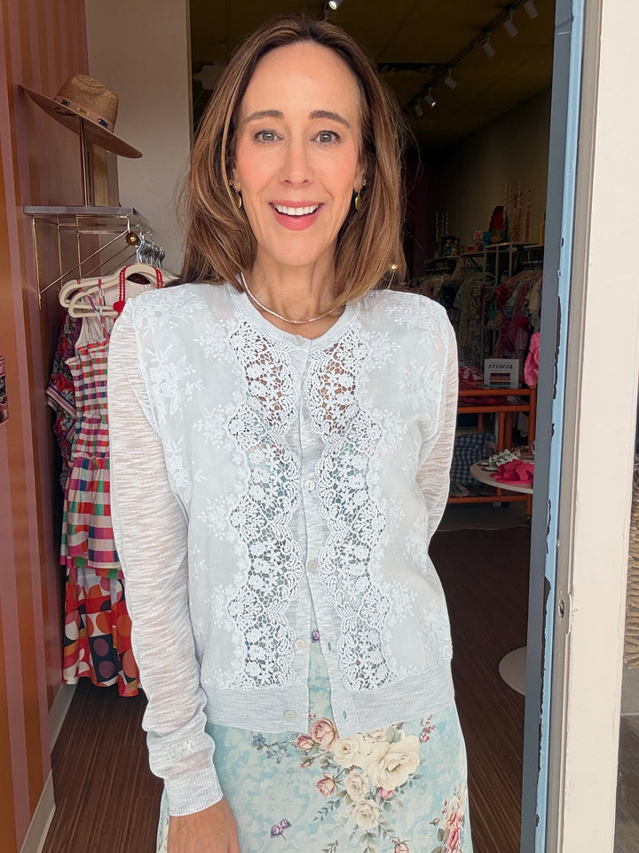 LANGE BLUE CARDIGAN