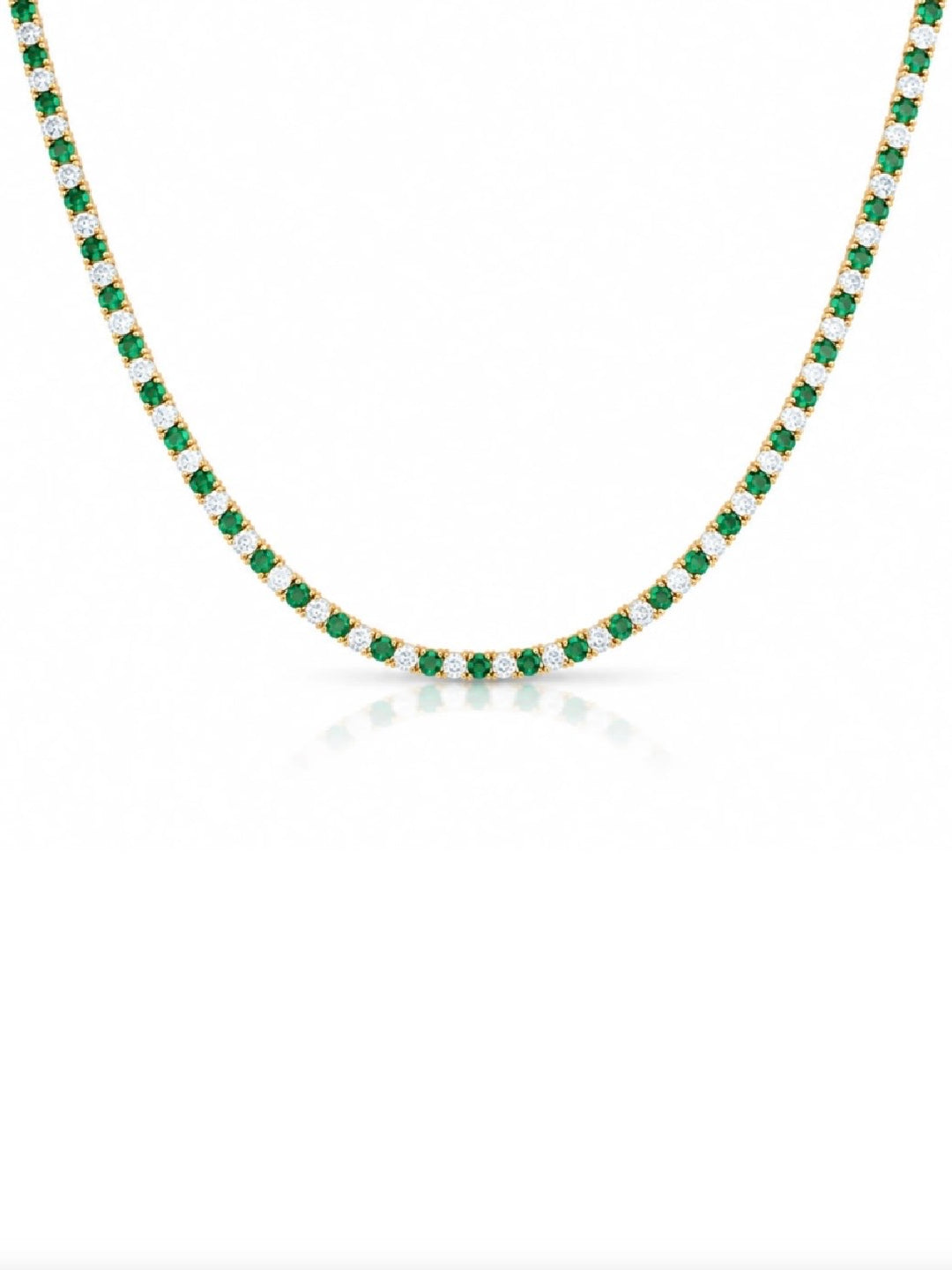 DEE ALTERNATING EMERALD NECKLACE