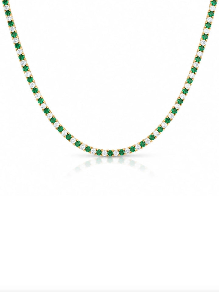 DEE ALTERNATING EMERALD NECKLACE