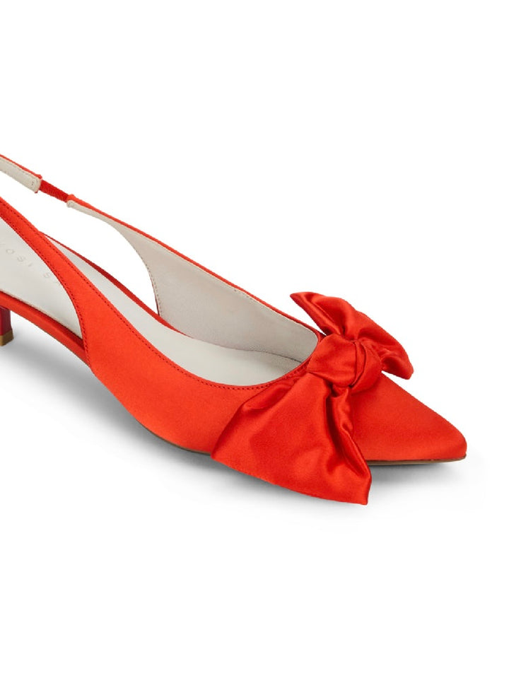 ELISE RED SATIN SHOE