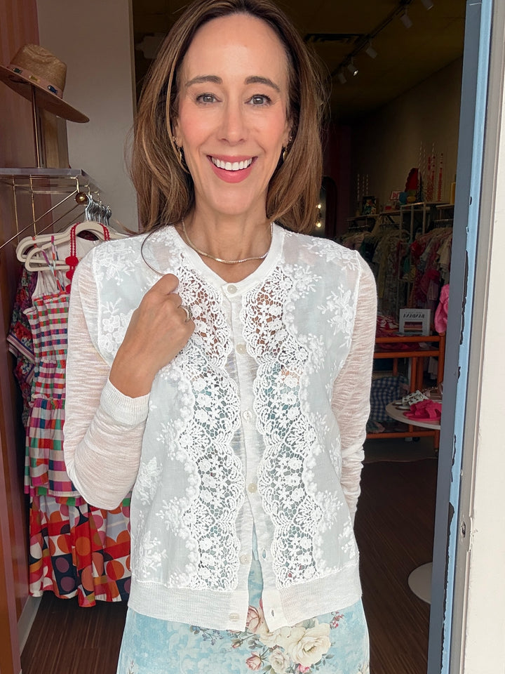 LANGE WHITE CARDIGAN