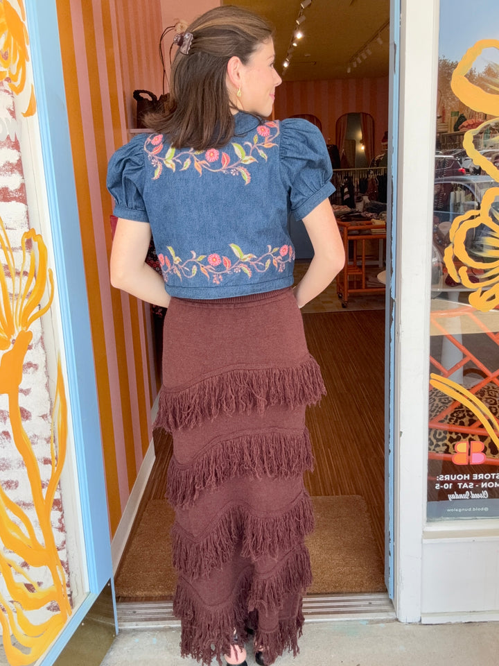 VIVI FRINGE SWEATER SKIRT