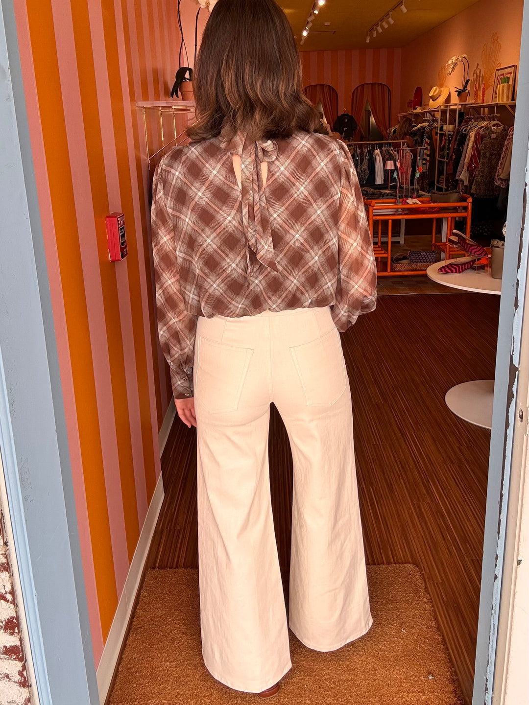 SELA SEAMED JEAN IVORY