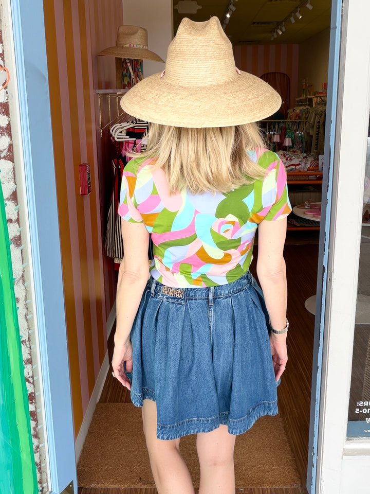 JOSS FLARED JEAN SHORTS