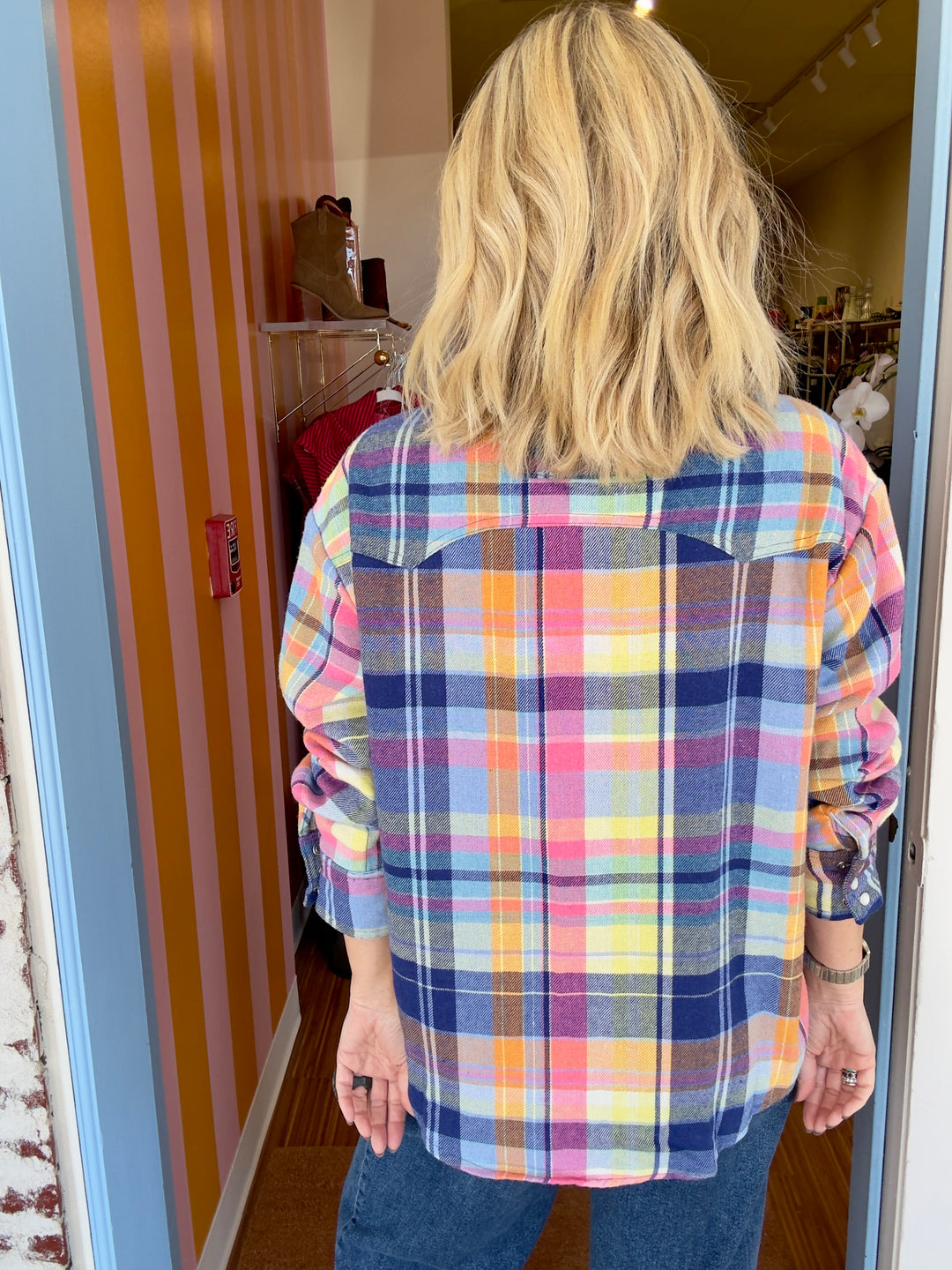 PAXTON PLAID TOP