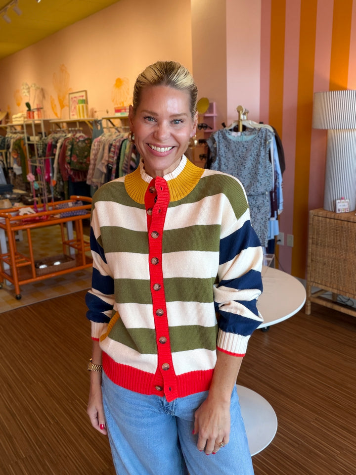 MADISON MULTI STRIPE CARDIGAN