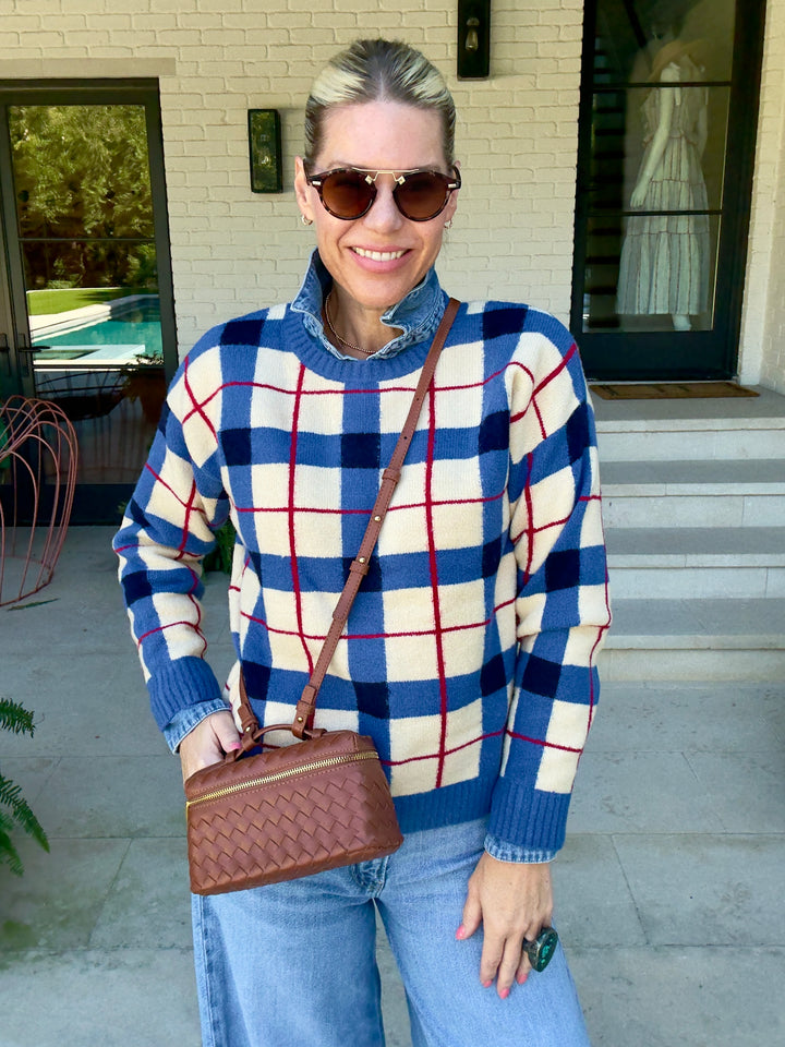 MELODY PLAID CREW