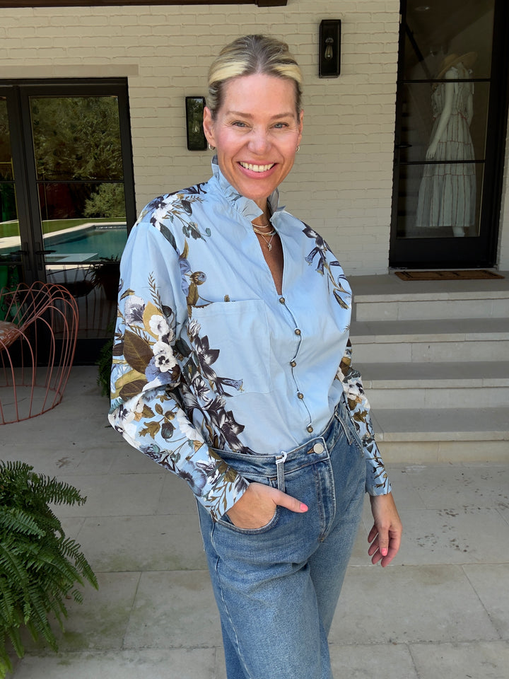 DEBRA BLUE TOP