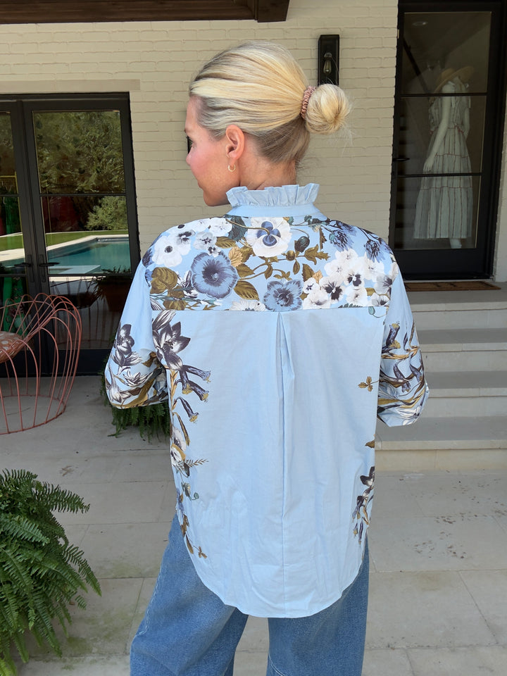 DEBRA BLUE TOP