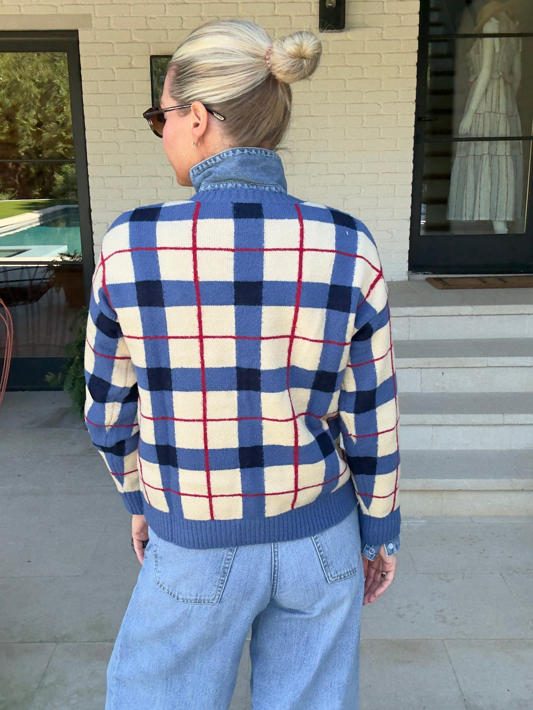 MELODY PLAID CREW