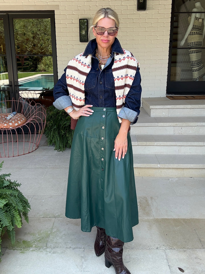 GRETA GREEN SKIRT