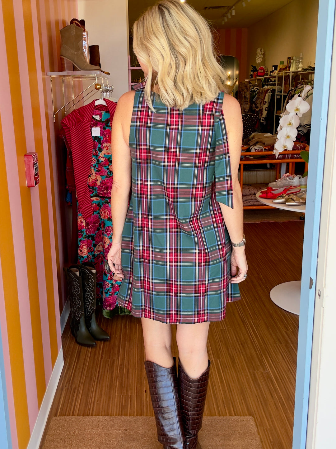 MERRY PLAID DRESS